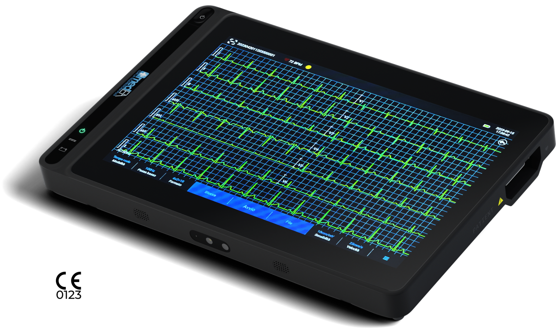 Dispositivo MEDEA LeECG certificato CE 0123 utilizzato in farmacia per l'elettrocardiogramma con refertazione in telemedicina